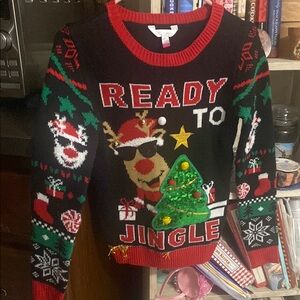 No Boundaries Black and Red Holiday Sweater